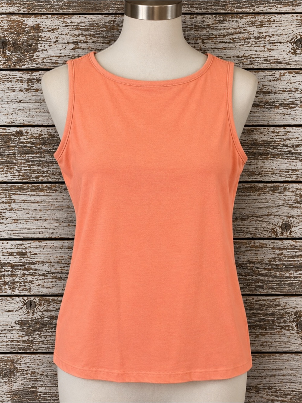 Talbots Women’s Small Coral Tank Top 100% Cotton Sleeveless Casual Basic